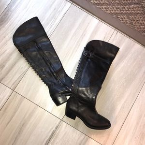 Vince Camuto Studded Over the Knee Leather Boots